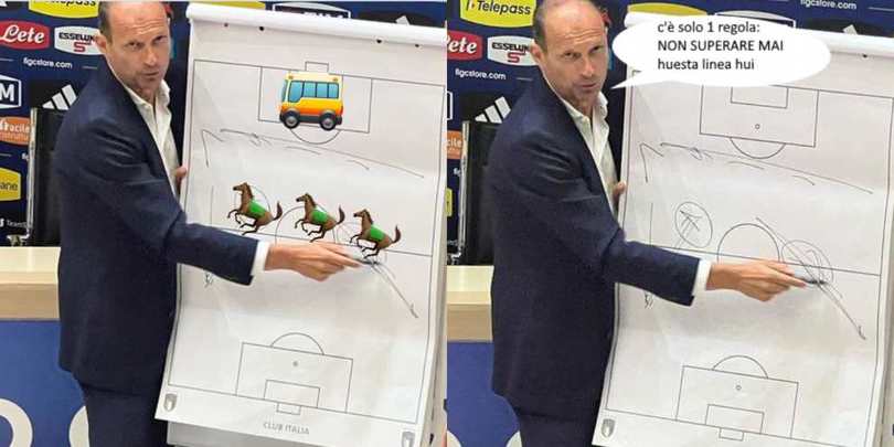 Allegri, la lezione a Coverciano diventa un meme virale
