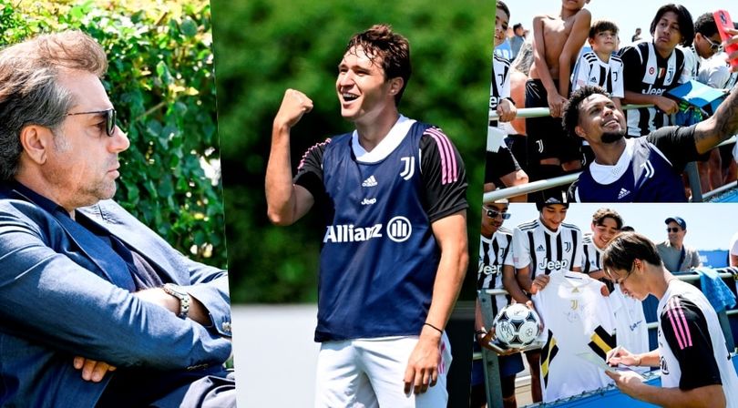 Seduta Juve a L.A. tra sorrisi, selfie e autografi: Giuntoli osserva tutto