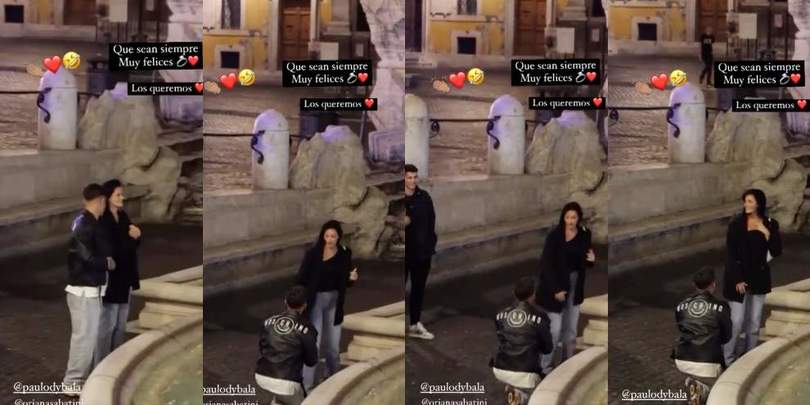 Dybala si inginocchia per Oriana alla Fontana di Trevi. E spunta Morata...