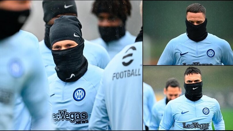 Inter, li riconoscete? L'allenamento da "mascherati" verso Napoli