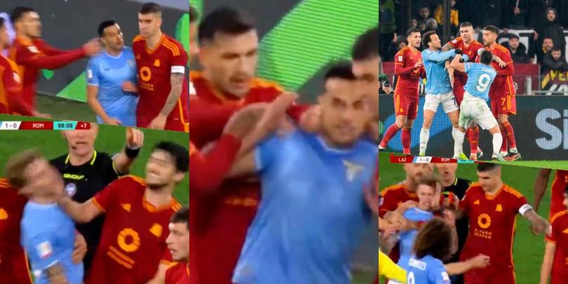 Paredes prende per il collo Pedro. Azmoun, manata a Rovella: scoppia la rissa