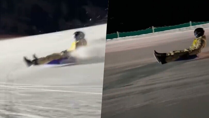 Super Leclerc anche sullo slittino: a tutta velocità sulla neve