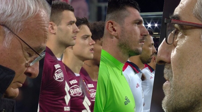 L’omaggio a Gigi Riva, l’emozionante minuto di raccoglimento prima di Cagliari-Torino