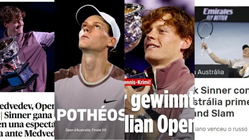 "L'Apoteosi" e la "Nuova Era": Sinner incoronato dai giornali di tutto il mondo