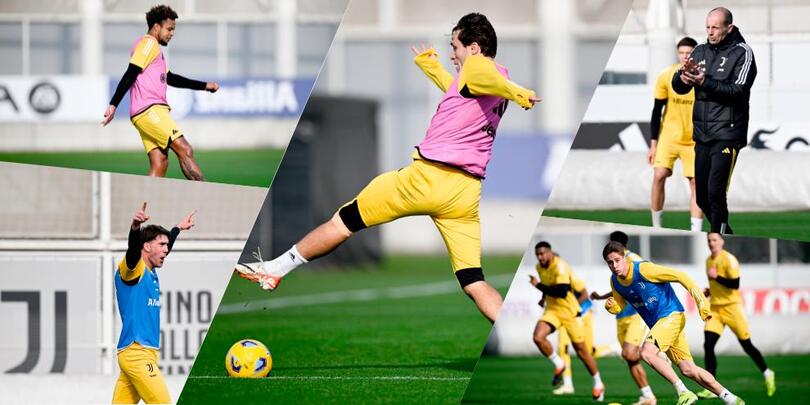 Chiesa si scalda per l'Inter, Allegri parla alla squadra: l'allenamento Juve