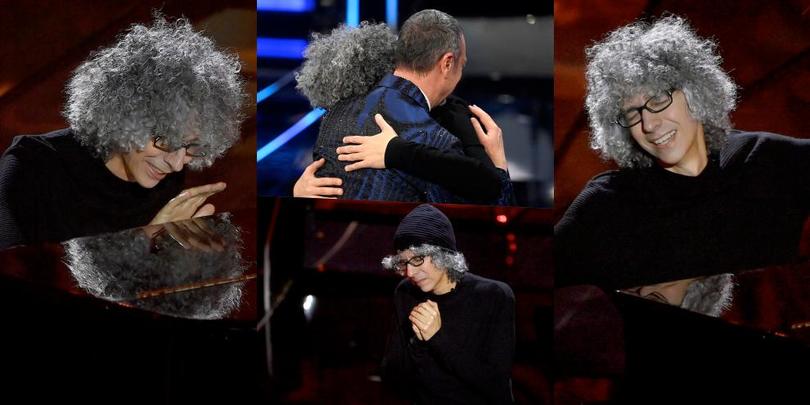 Giovanni Allevi al pianoforte fa piangere il pubblico di Sanremo