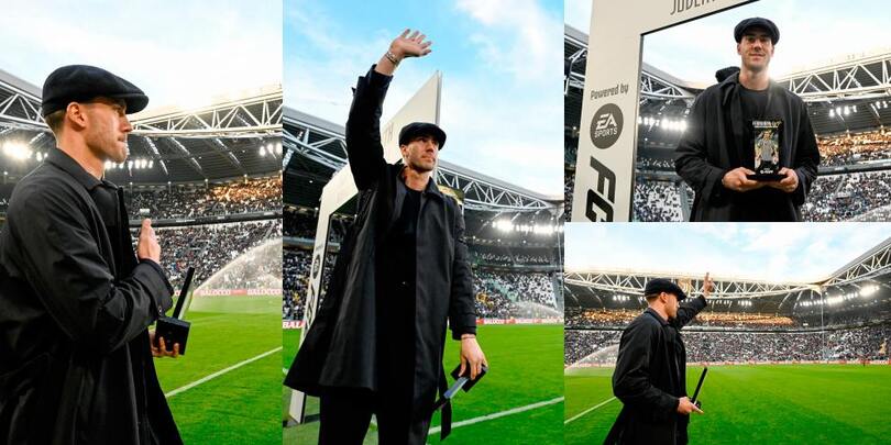 Vlahovic in versione Peaky Blinders per il premio MVP di febbraio