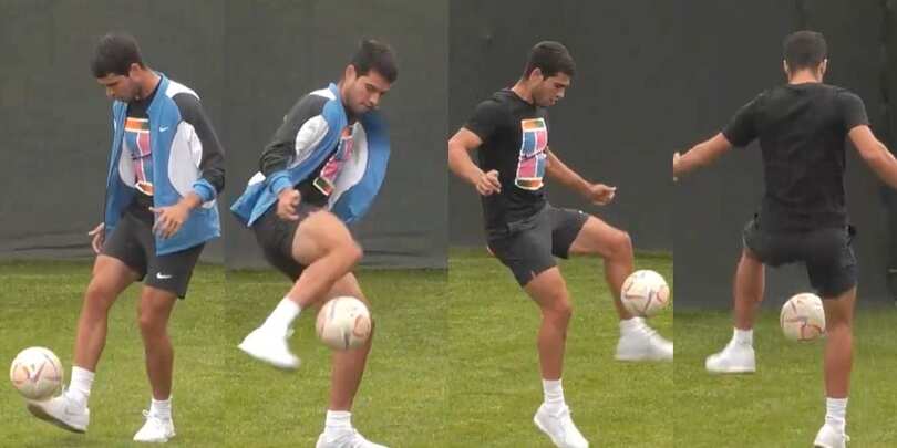 Allegri, hai visto Alcaraz? Non è infortunato, tecnica purissima