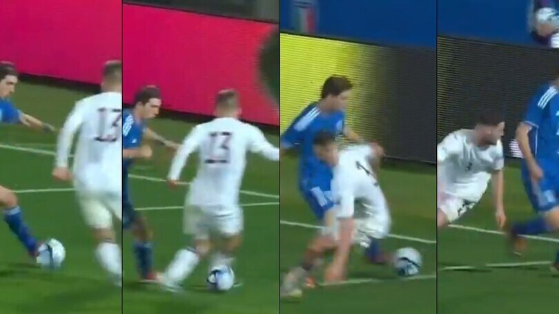 Miretti, che magia con l'Italia U21: fa fuori tre avversari, tunnel e...palo!