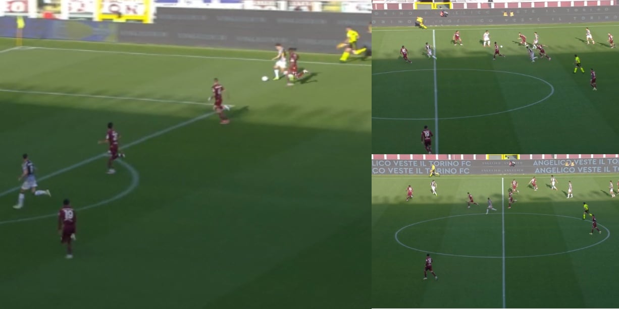 Juve, che azione: Vlahovic da pochi passi prende un palo clamoroso