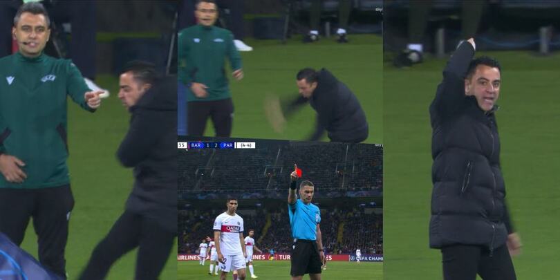 Xavi rosso di rabbia: calci, insulti e gestaccio all’arbitro