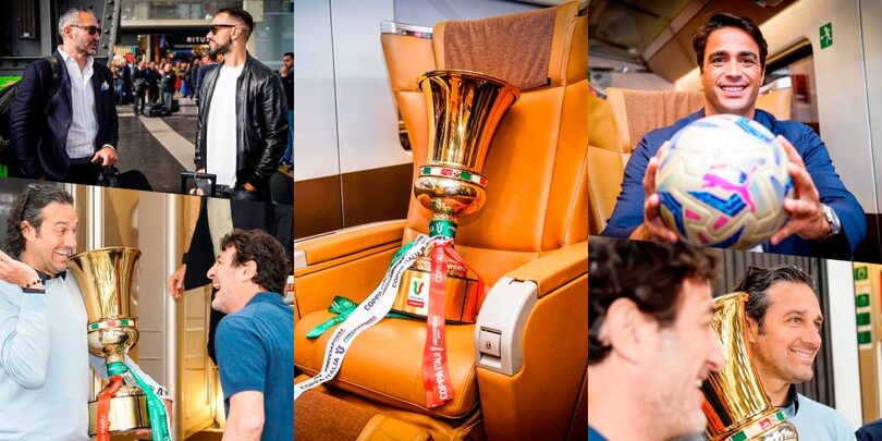 La Coppa Italia in viaggio verso Roma. E quanti ex Juve accompagnano il trofeo!