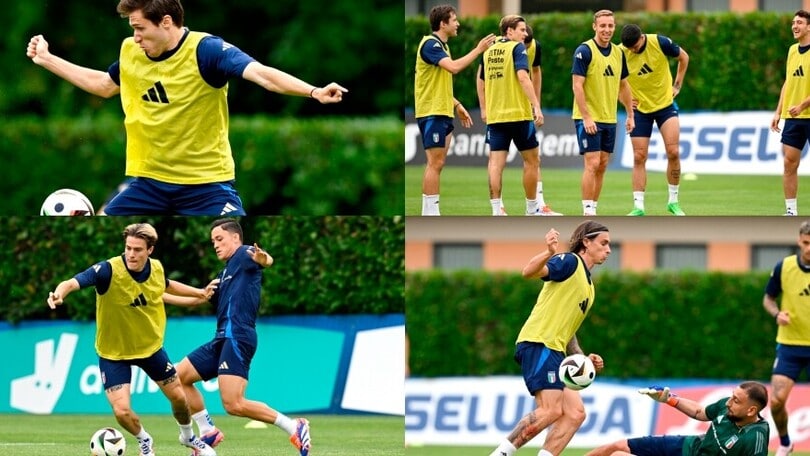 Chiesa scalpita, Frattesi e Cambiaso se la ridono: l'allenamento Italia