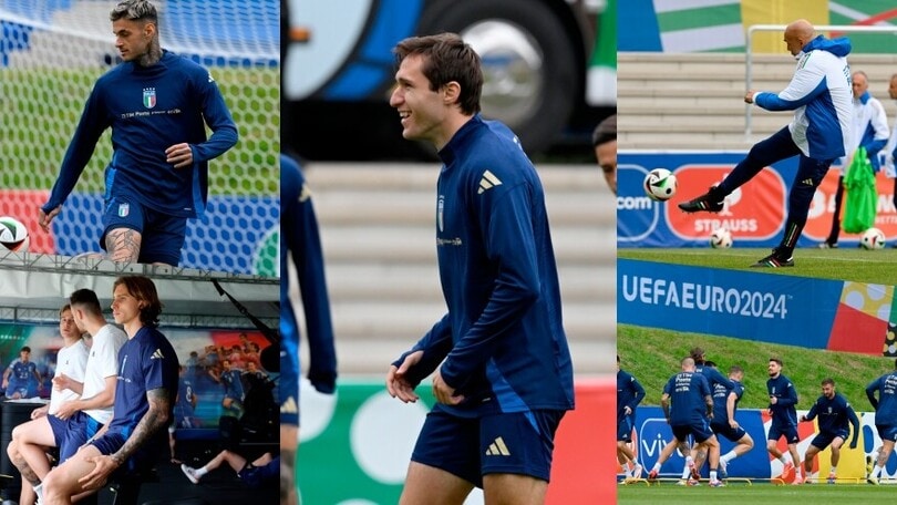 Sorrisi Chiesa e Spalletti si allena sui rigori: l'Italia al lavoro in Germania