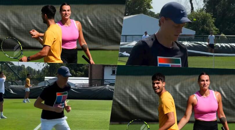 Alcaraz-Sabalenka, l’allenamento a Wimbledon è uno show! C'è anche Sinner...