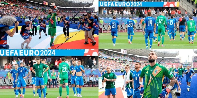 Donnarumma e gli azzurri sotto la curva dei tifosi Italia per chiedere scusa