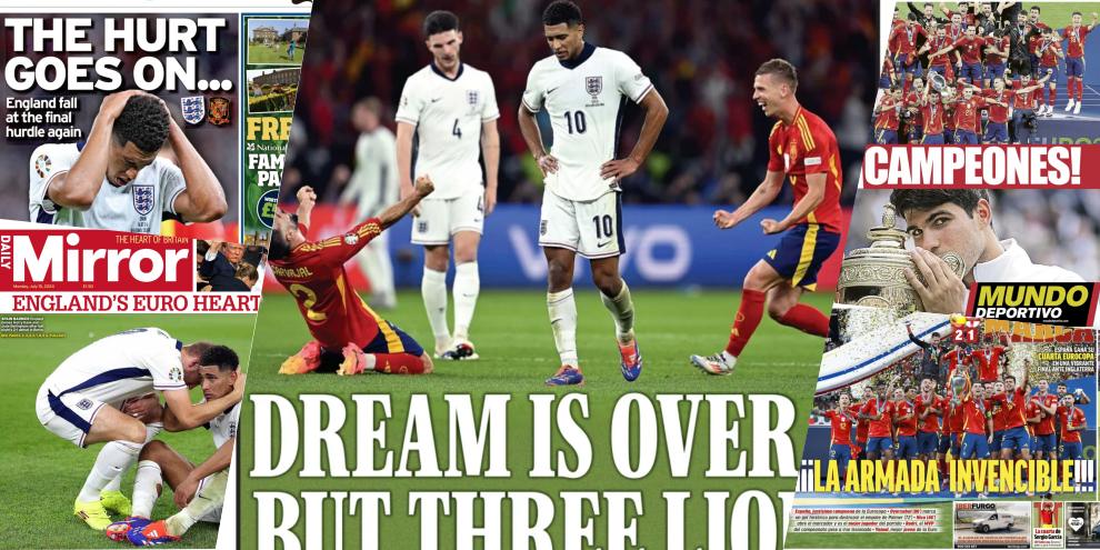 “Il sogno è finito”, "Super campeones!": i quotidiani esteri dopo Spagna-Inghilterra