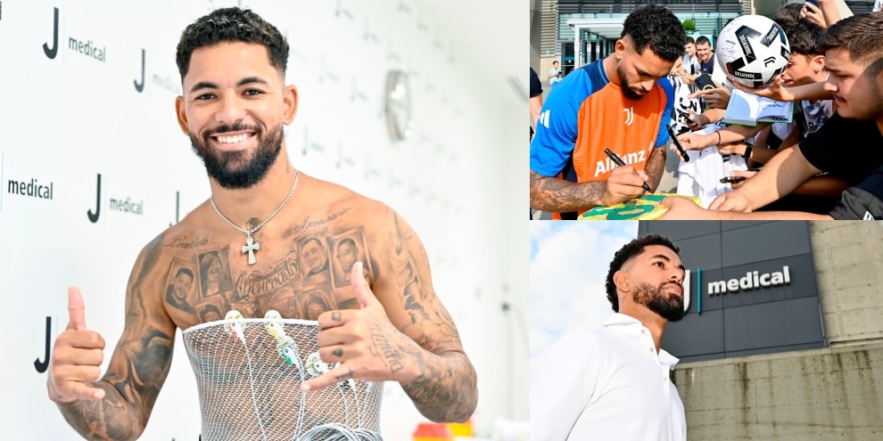 Douglas Luiz, primo giorno di Juve: l'affetto dei tifosi e le visite mediche