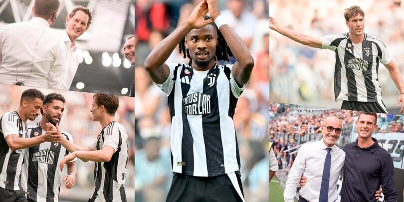 È festa Juve all'Allianz Stadium: partitella in famiglia, c'è anche Elkann