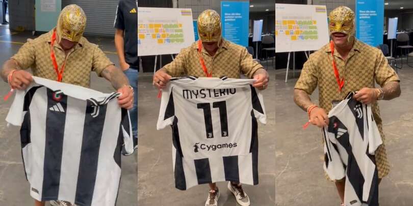 Rey Mysterio in maglia Juve, i tifosi scherzano: "Che colpo di mercato!"