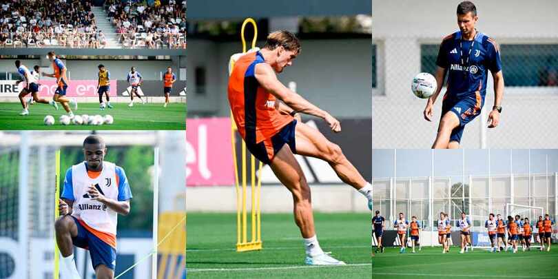 Vlahovic scalda il sinistro, Motta palleggia! Kalulu, primi assaggi di Juve