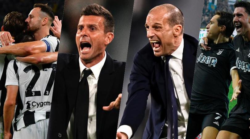 Juve, Motta e Allegri a confronto dopo 3 giornate: il dato che non ti aspetti
