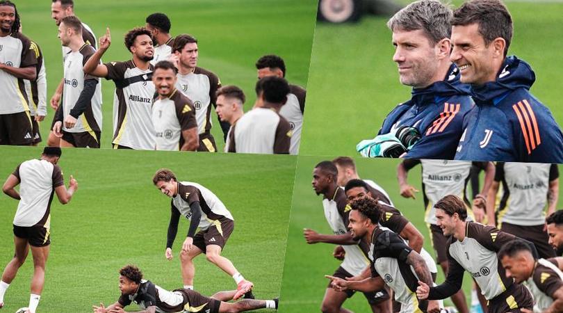 Motta si gode la sua Juve: Yildiz-McKennie-Vlahovic, sorrisi e concentrazione