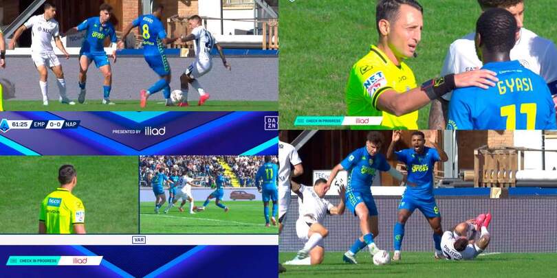 Rigore Napoli, le immagini e la rabbia social: “Comico e imbarazzante"