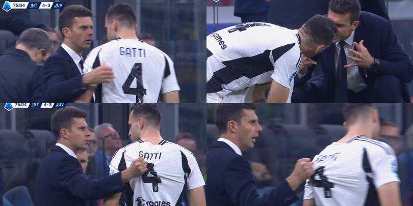 Motta urla contro Gatti e lo prende per la maglia: cosa è successo prima del cambio