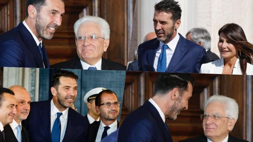 Buffon e Ilaria D’Amico al Quirinale, Mattarella premia Gigi come ambasciatore Airc