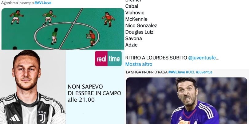 Da "Non sapevo di essere in campo" a "Ritiro a Lourdes": Aston Villa-Juve social