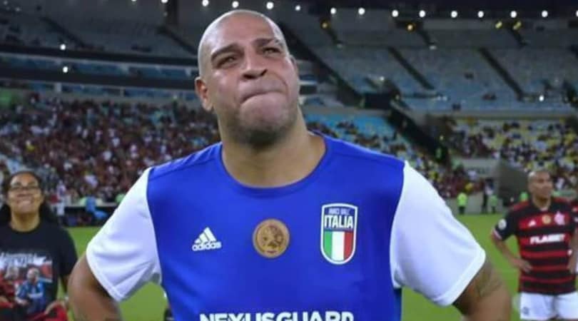 Adriano, Flamengo Legends contro gli Amici d'Italia: l'addio al calcio dell'Imperatore