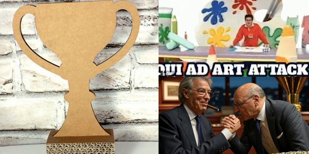 L’Inter mostra lo Scudetto di Calciopoli, bufera social: “Il vostro Art Attack”
