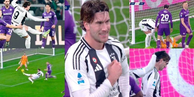 Vlahovic in acrobazia, De Gea gli nega l'eurogol