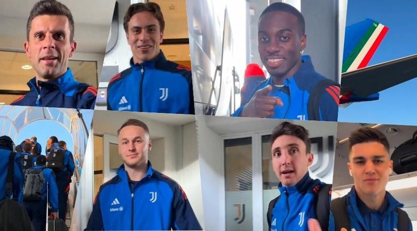 Juve, operazione Supercoppa a Riad: squadra partita tra abbracci e sorrisi