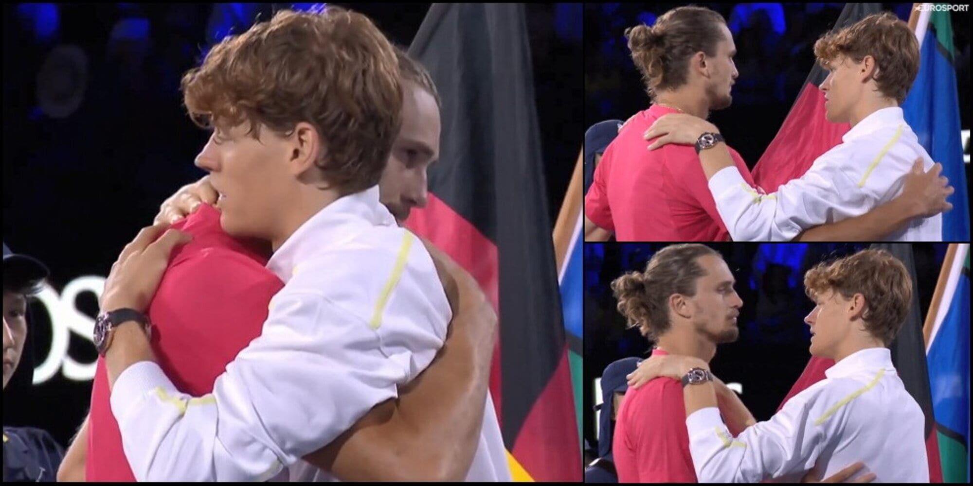 Zverev in lacrime, Sinner lo abbraccia e lo consola: l'empatia dopo il trionfo