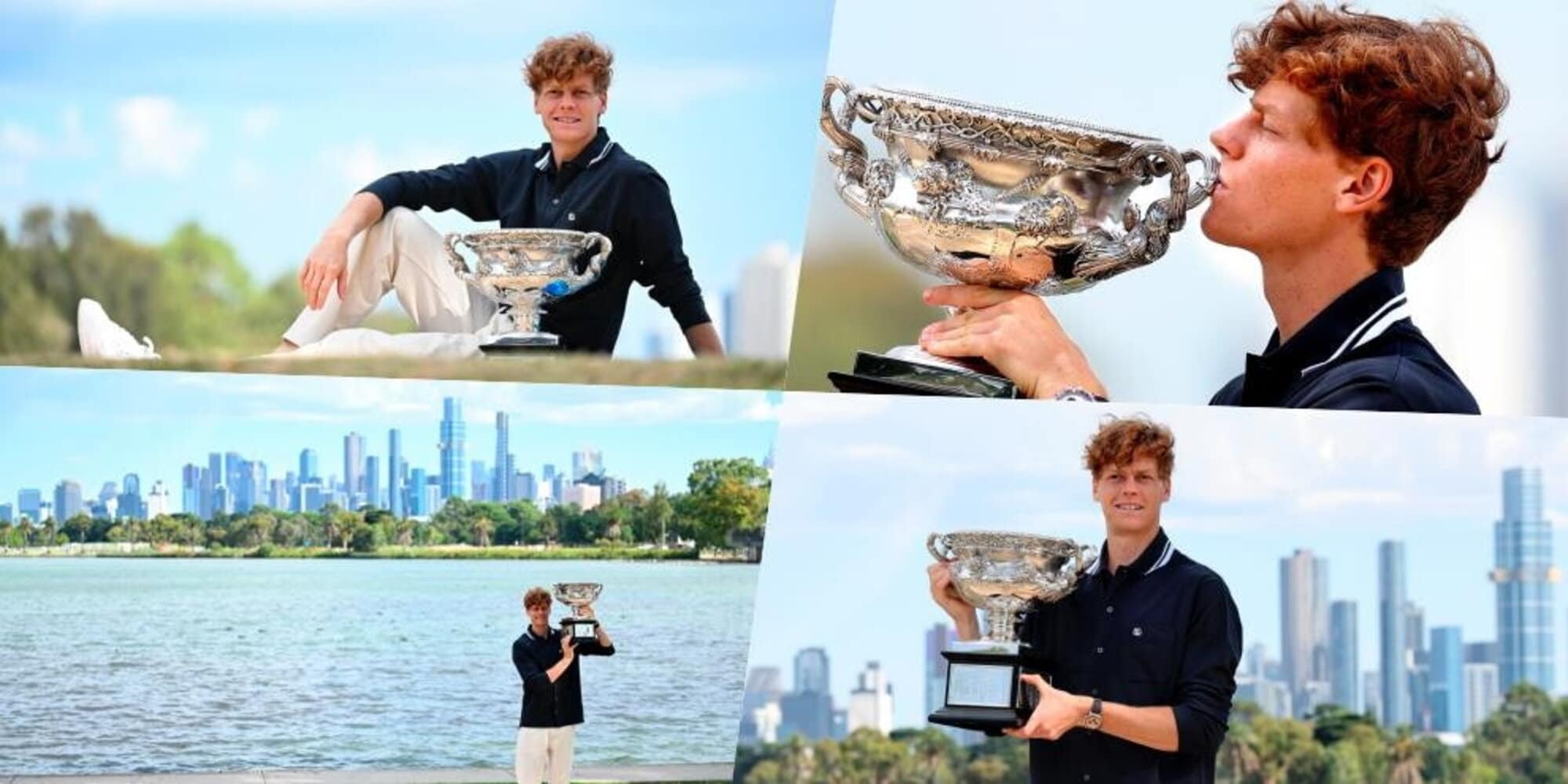 Sinner campione all'Australian Open: baci al trofeo e sorrisi dopo il trionfo