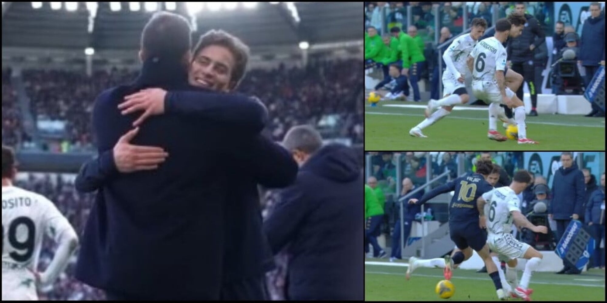 Yildiz, giocata da cineteca: Motta lo toglie per Vlahovic e lo abbraccia così!