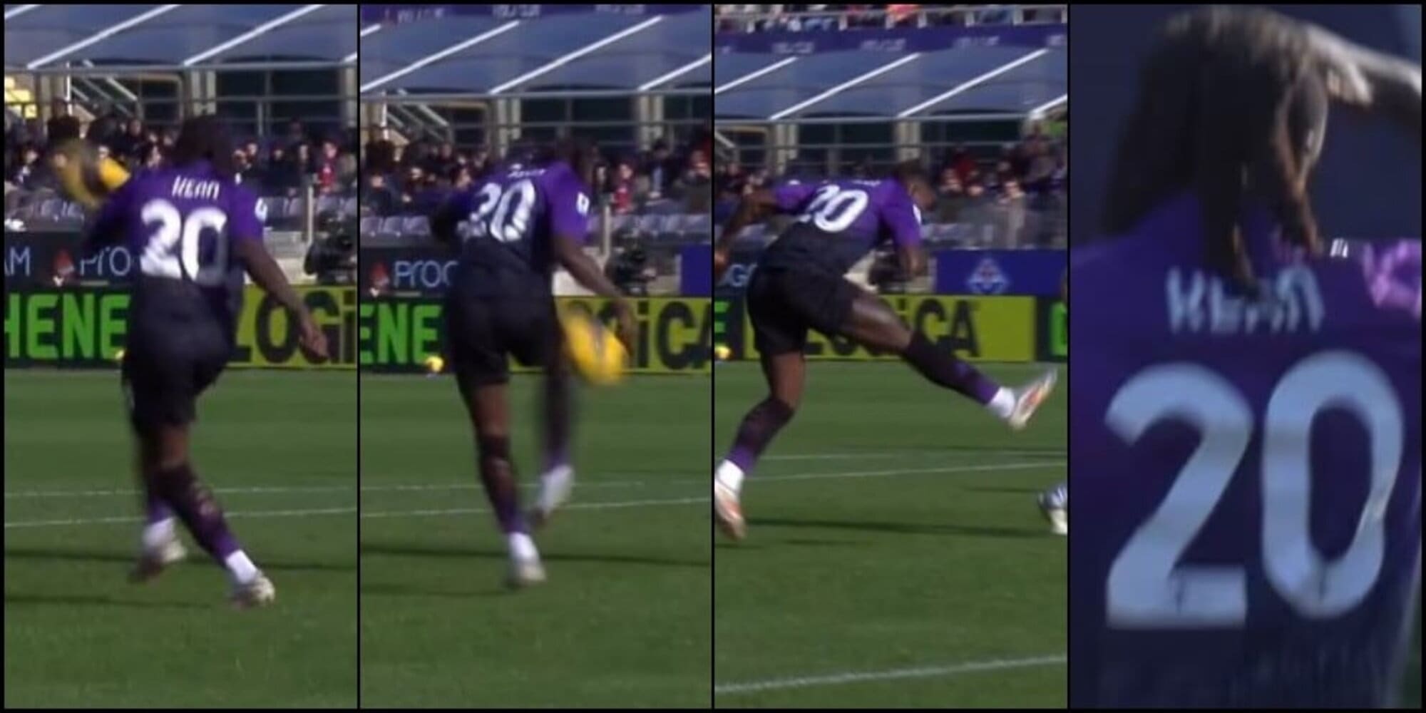 Kean, magia senza senso: il gol al volo contro il Genoa è un capolavoro