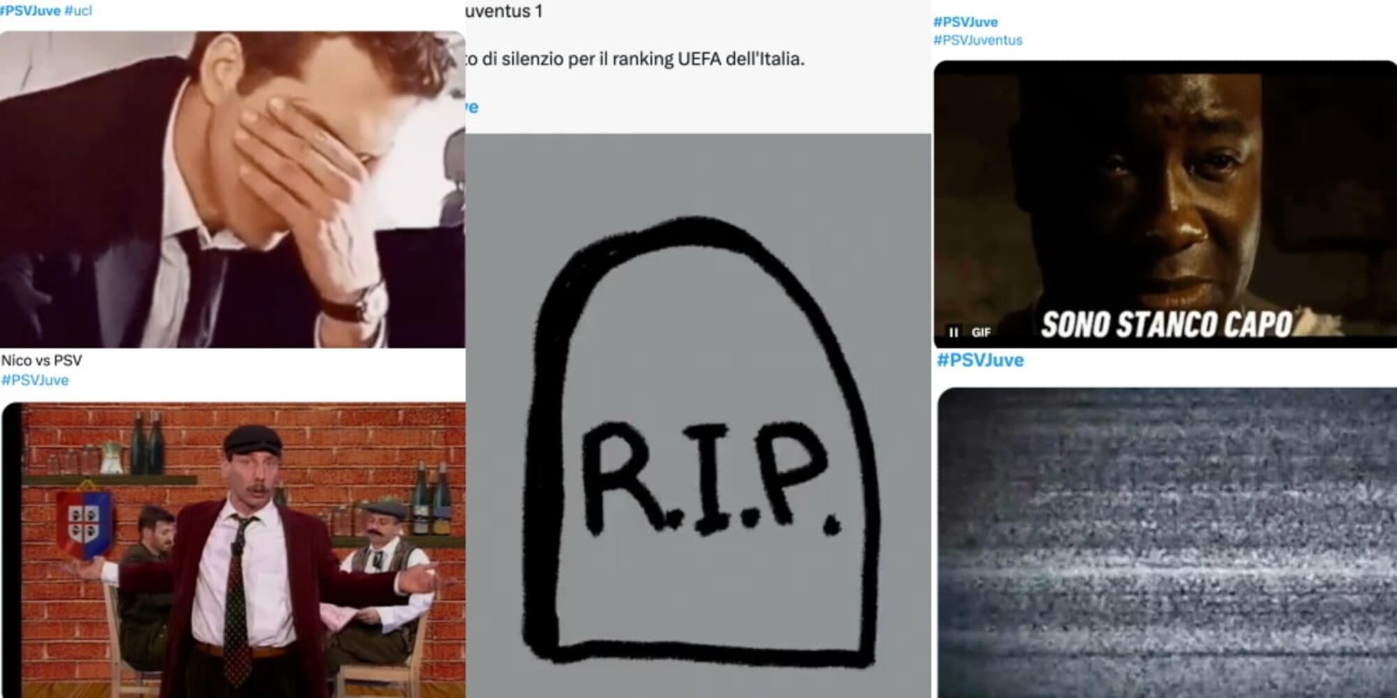Juve ko col Psv e addio Champions: le reazioni social dei tifosi