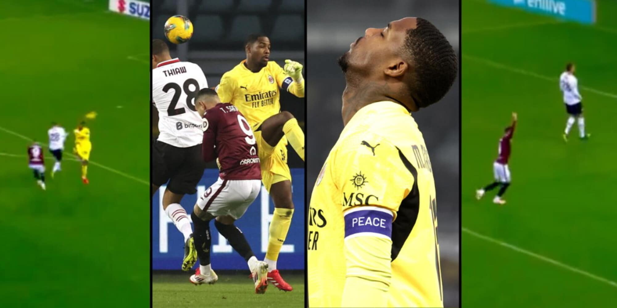 Maignan la combina grossa, il rinvio colpisce Thiaw: clamoroso autogol Milan
