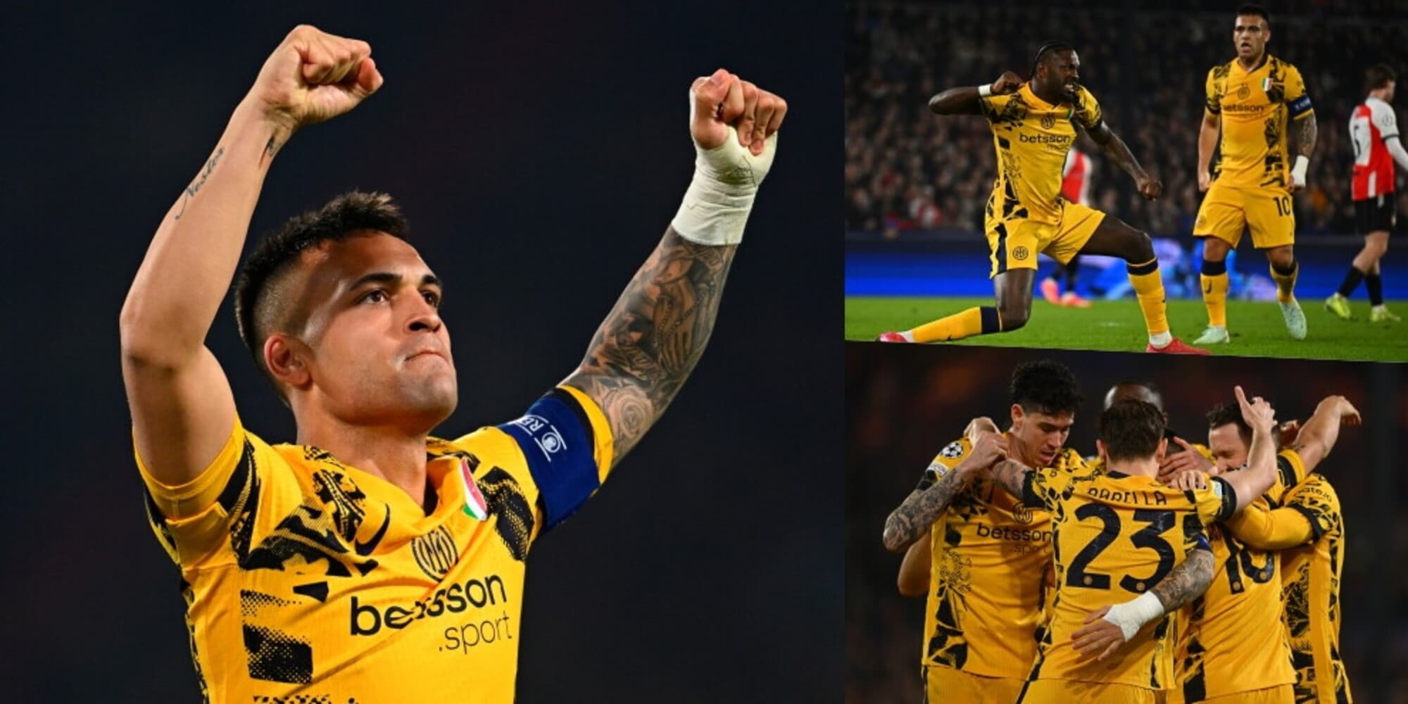 Thuram-Lautaro gol, Inter show: Feyenoord ko e quarti di Champions vicini