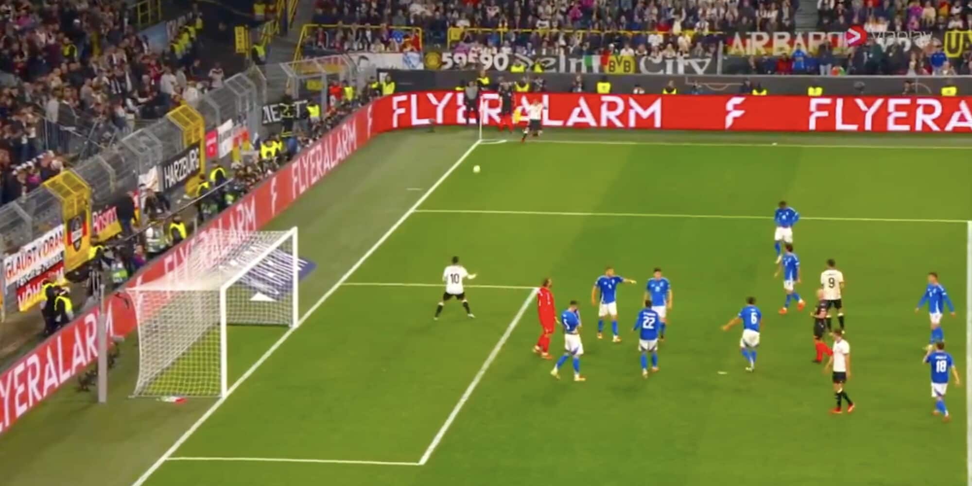 Italia, errore clamoroso sul 2-0 della Germania: Musiala segna tutto solo!