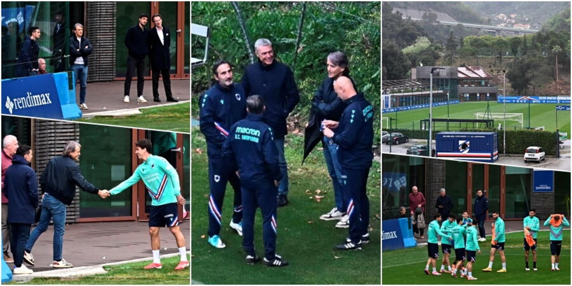 Mancini a Bogliasco: l’incontro con lo staff Sampdoria e i giocatori
