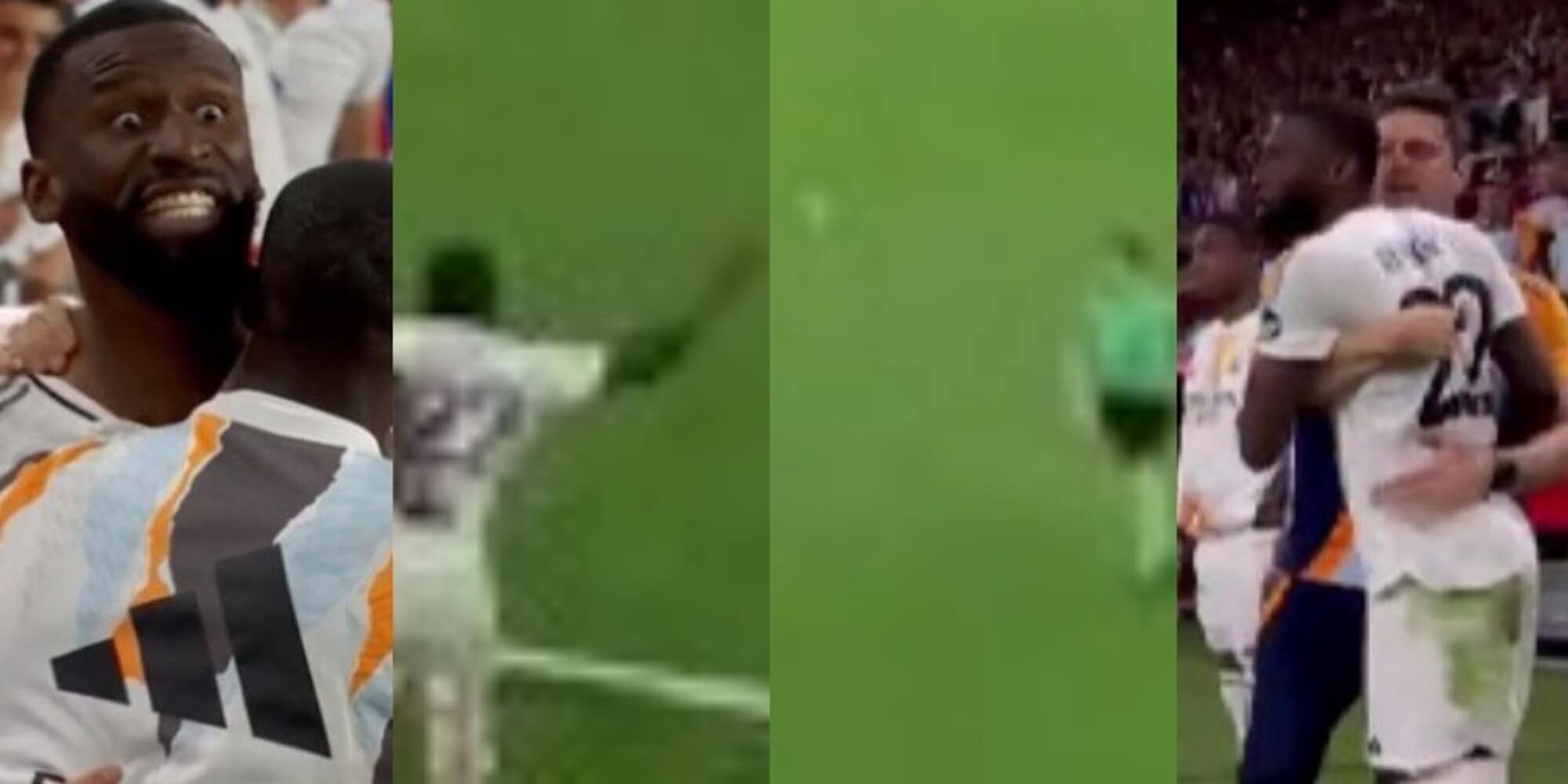 Rudiger fuori di testa, insulti e borracce verso l'arbitro di Barcellona-Real: scene allucinanti