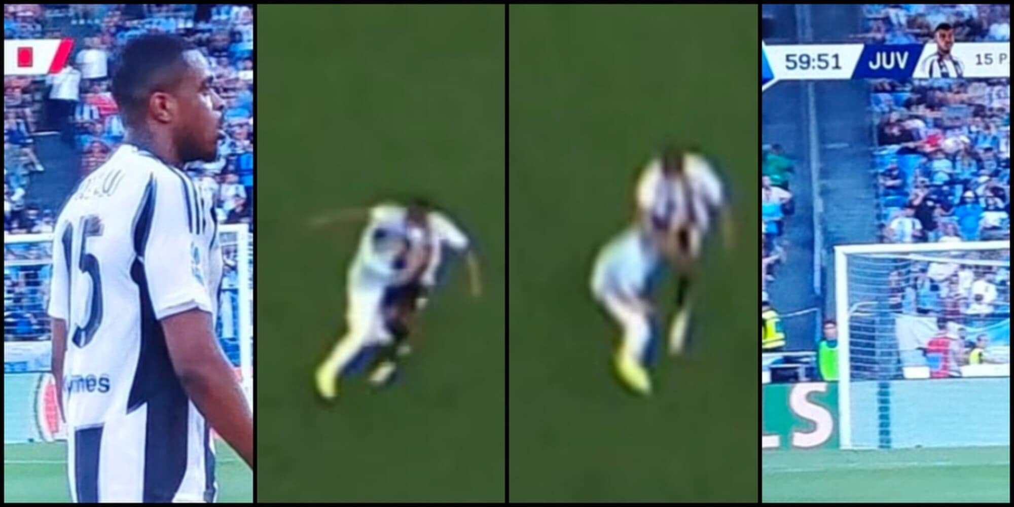 Kalulu, il folle gesto su Castellanos che lascia la Juve in 10
