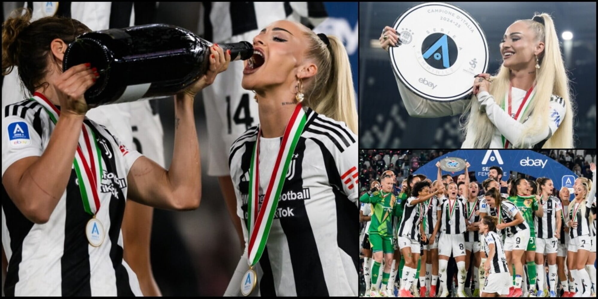 La festa Scudetto della Juve Women: Alisha Lehmann scatenata all'Allianz Stadium!