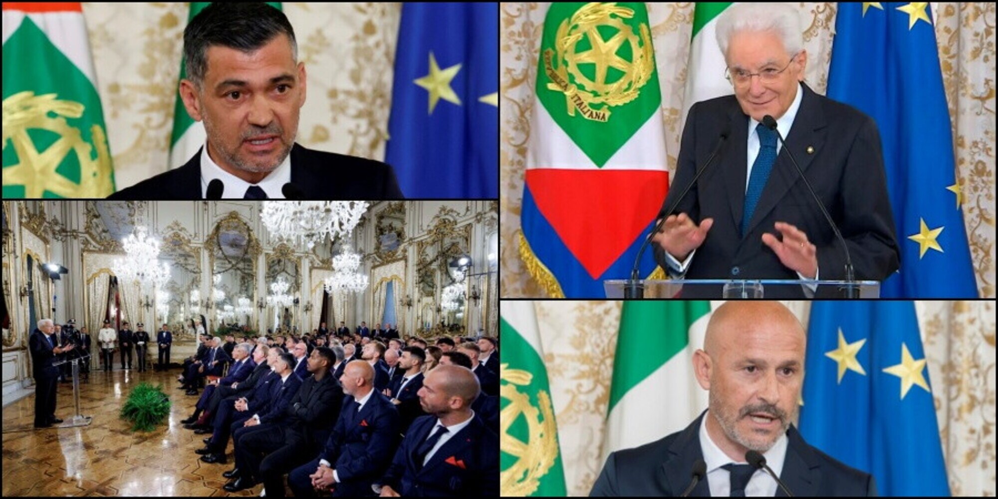 Milan-Bologna, Quirinale prima della Coppa Italia: squadre da Mattarella