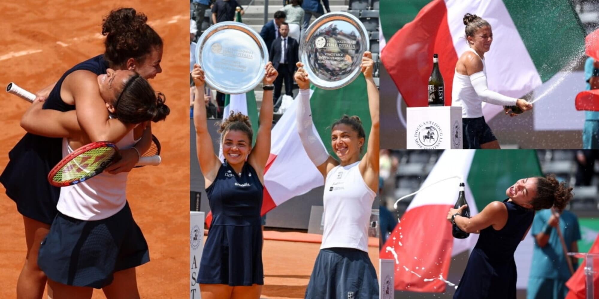 Paolini-Errani eroiche a Roma! I festeggiamenti delle campionesse di doppio