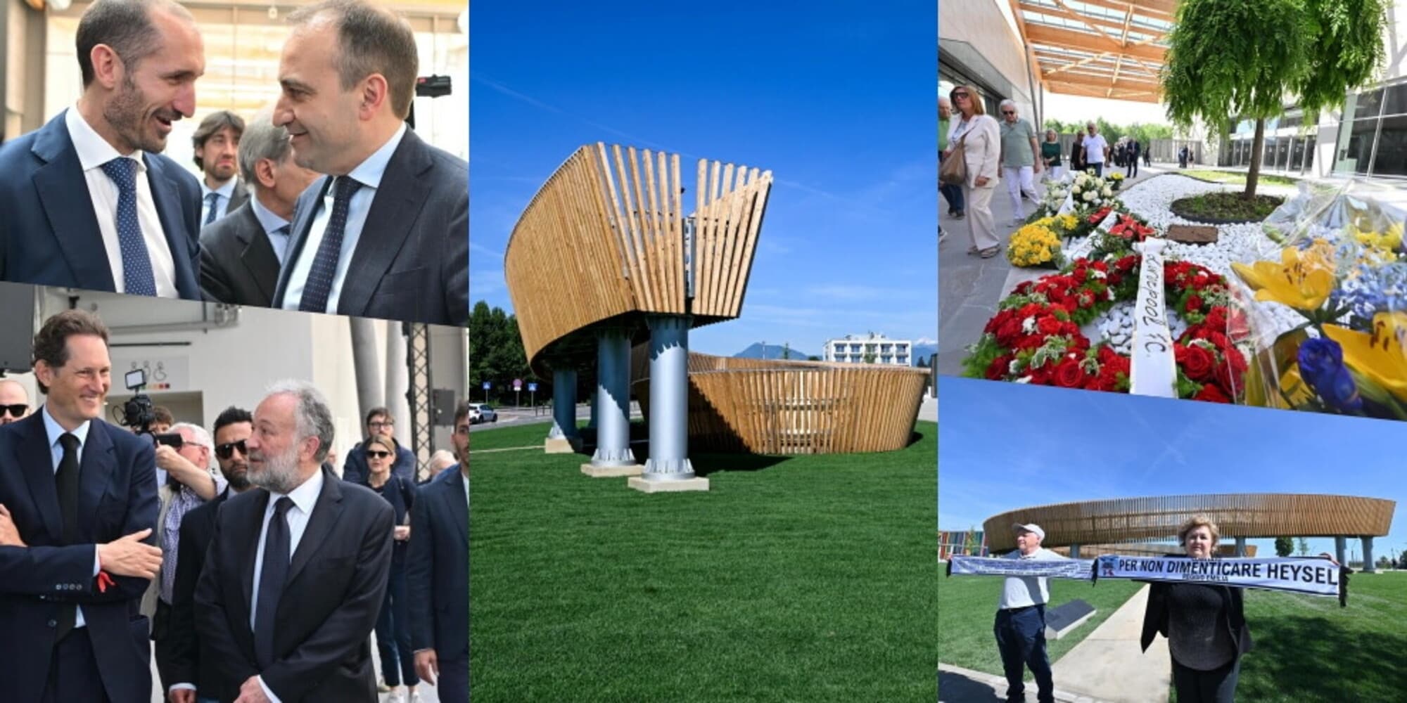 "Verso Altrove", le immagini del monumento dedicato alle vittime dell'Heysel